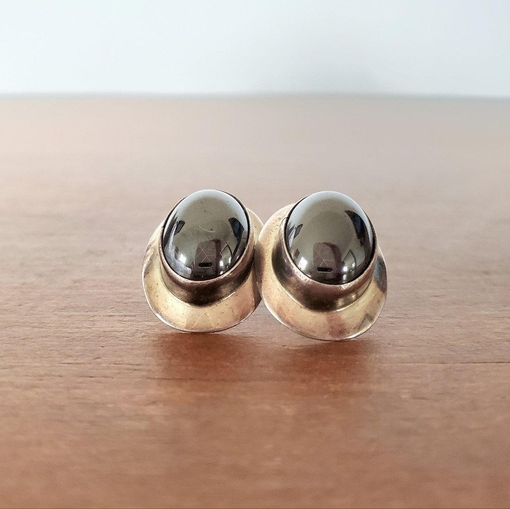 Grey & Silver Stand Out Stud Earrings